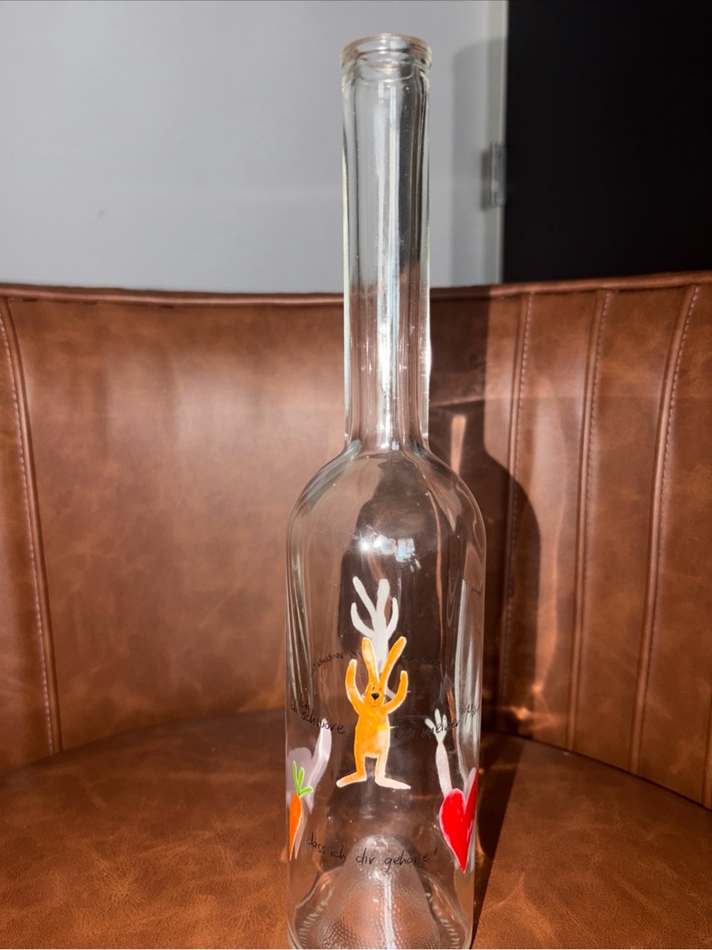 Handpainted Message In A Bottle Germany Design House Heart Carrot Bunny